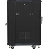 Szafa RACK LANBERG 19" 15U FF01-6615-12B 600 x 600 mm, Stojąca Czarny Głębokość [mm] 600