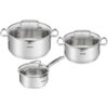 Zestaw garnków TEFAL Duetto+ G719S674 16 cm/20 cm/24 cm (6 elementów) Stal nierdzewna 18/10 Możliwość mycia w zmywarce