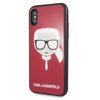 Etui KARL LAGERFELD Iconic Glitter Karl's Head do Apple iPhone X/Xs Czerwony Seria telefonu iPhone