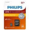 Karta pamięci PHILIPS microSDHC 32GB Adapter w zestawie Tak