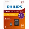 Karta pamięci PHILIPS microSDXC 64GB Adapter w zestawie Tak