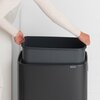 Kosz na śmieci BRABANTIA 223020 Bo Touch Bin 60L Czarny Rodzaj wykończenia Mat
