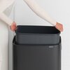 Kosz na śmieci BRABANTIA 223020 Bo Touch Bin 60 L Czarny Materiał Tworzywo sztuczne