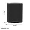 Kosz na śmieci BRABANTIA 211362 Bo Pedal Bin 60L Czarny Pojemność [l] 60