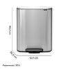Kosz na śmieci BRABANTIA 211324 Bo Pedal Bin 60L Srebrny Pojemność [l] 60
