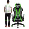 Fotel DIABLO CHAIRS X-Horn 2.0 (L) Czarno-zielony Regulacja podłokietników Prawo - lewo