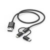 Kabel Micro USB/Typ-C/Lightning - USB HAMA 1.5 m Czarny Typ USB - Lightning