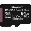 Karta pamięci KINGSTON Canvas Select Plus microSDXC 64GB + Adapter Klasa prędkości Klasa 10