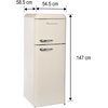 Lodówka RAVANSON LKK-210RC Retro 147cm Beżowa Kolor / wykończenie boków Kremowy