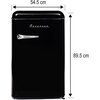 Lodówka RAVANSON LKK-120RB 89.5cm Czarna Liczba drzwi 1