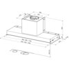 Schemat techniczny okapu kuchennego z wymiarami: 562-862-1162 mm, 600-900-1200 mm, 272 mm, 98 mm, 150 mm, 300 mm, 260 mm, 80 mm, 320 mm, MIN 530 mm, 0-40 mm. Produkt to "Okap FABER In-Nova Smart X A60 Inox 360m3/h 66dB klasa C".