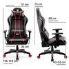 Fotel DIABLO CHAIRS X-One 2.0 Kids Czarno-czerwony Regulacja podłokietników Góra - dół