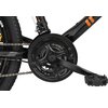 Rower młodzieżowy INDIANA X-Rock 2.4 24 cale dla chłopca Czarno-pomarańczowy Przerzutka przednia marka Shimano Tourney