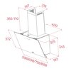 Okap TEKA DVN 74030 BK Czarne szkło 425m3/h 67dB klasa C Szerokość [cm] 69.8