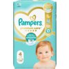 Opakowanie pieluch "Pampers Premium Care" z widocznym logo i napisem "Delicate Comfort Care", zawiera 68 sztuk dla dzieci o wadze 9-14 kg. Na opakowaniu znajdują się również ikony przedstawiające cechy produktu, takie jak "Ultra Skin Breathability" i "Sto