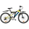 Rower młodzieżowy INDIANA X-Rock 1.6 26 cali dla chłopca Czarno-żółty Rama Stalowa, 15"