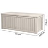 Skrzynia ogrodowa KETER Rockwood Storage Box 570L Kremowy Kształt Prostokątny