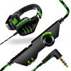 Słuchawki Q-SMART Cobra QSHXB050 Czarno-zielony Typ słuchawek Nauszne