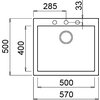 Zlewozmywak ELLECI Quadra 105 M73 Titanium Typ Wpuszczany