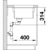 Zlewozmywak BLANCO Etagon 500-U 525155 Czarny Szerokość [cm] 54