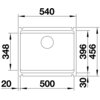 Zlewozmywak BLANCO Etagon 500-U 525154 Bazaltowy Głębokość [cm] 45.6
