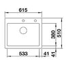 Zlewozmywak BLANCO Palona 6 524738 Czarny Głębokość [cm] 51