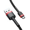 Kabel USB - Micro USB BASEUS Cafule Metal 3 m Czarno-czerwony Rodzaj Kabel