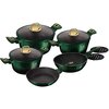 Zestaw garnków BERLINGER HAUS Emerald Collection BH/6065 (10 elementów) Przeznaczenie Kuchnie ceramiczne