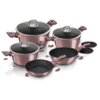 Zestaw garnków BERLINGER HAUS I-Rose Edition BH/6043 (10 elementów) Przeznaczenie Kuchnie ceramiczne