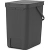 Kosz na śmieci BRABANTIA 129940 25L Szary Mechanizm otwierania Uchylny