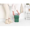 Kosz na śmieci uchylny BRABANTIA 129964 Sort & Go możliwy do zawieszenia, łatwy w czyszczeniu 25 L Zielony Przeznaczony do Do domu