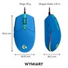 Mysz LOGITECH G102 Lightsync Niebieski Rodzaj zasilania USB