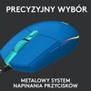 Mysz LOGITECH G102 Lightsync Niebieski Mysz pionowa Nie