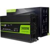 Przetwornica GREEN CELL 24V na 230V 3000W/6000W Czysta sinusoida Liczba gniazd [szt.] 1 x USB