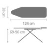 Deska do prasowania BRABANTIA 134302 Denim Black 124 x 38 cm Rodzaj produktu Deska do prasowania