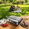 Grill elektryczny ETA Torreo 715590000 Funkcje dodatkowe Otwierana pokrywa do 180°  umożliwia grillowanie na podwójnej powierzchni