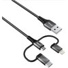 Kabel 3w1 USB - Lightning + USB-C + micro USB TRUST Keyla Strong 1m Czarny