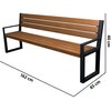 Ławka ogrodowa BASTER 02004A Materiał wykonania konstrukcji Stal