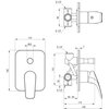 Zestaw prysznicowy podtynkowy DEANTE Alpinia NAC09LP z deszczownicą Chrom Funkcje dodatkowe System anti-calc