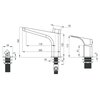 Bateria wannowa natynkowa DEANTE Hiacynt BQH 013M 3-otworowa Chrom Typ Natynkowa
