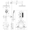Zestaw prysznicowy podtynkowy DEANTE Box BXYZ0EBT z deszczownicą Chrom Funkcje dodatkowe System Anti-twist