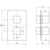 Schemat techniczny przedstawia wymiary elementu zewnętrznego Boxa DEANTE Box BXY AECT Bianco, z widocznymi oznaczeniami: 190, 72, 45, 118, 81, 42. Rysunek zawiera dwa widoki: z przodu i z boku, z zaznaczonymi wymiarami poszczególnych elementów.