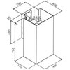 Okap VDB Cube P Inox 715m3/h 65dB klasa B Szerokość [cm] 40