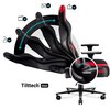 Fotel DIABLO CHAIRS X-Player 2.0 King Size Czarno-czerwony Regulacja podłokietników Przód - tył