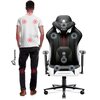 Fotel DIABLO CHAIRS X-Player 2.0 Normal Size Biało-czarny Regulacja podłokietników Prawo - lewo