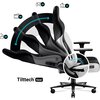 Fotel DIABLO CHAIRS X-Player 2.0 Normal Size Biało-czarny Regulacja podłokietników Przód - tył