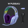 Słuchawki LOGITECH G733 Lightspeed Bezprzewodowe, Nauszne, Dźwięk przestrzenny Fioletowy Pasmo przenoszenia max. [Hz] 20000