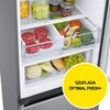 Lodówka SAMSUNG RB38T675DS9 No Frost 203cm Srebrna All-Around Cooling,  Humidity Fresh+ Liczba drzwi 2