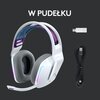 Słuchawki LOGITECH G733 Lightspeed Bezprzewodowe, Nauszne, Dźwięk przestrzenny Biały Pasmo przenoszenia max. [Hz] 20000
