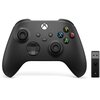 Kontroler MICROSOFT bezprzewodowy Xbox Carbon Black + Bezprzewodowy adapter USB-A